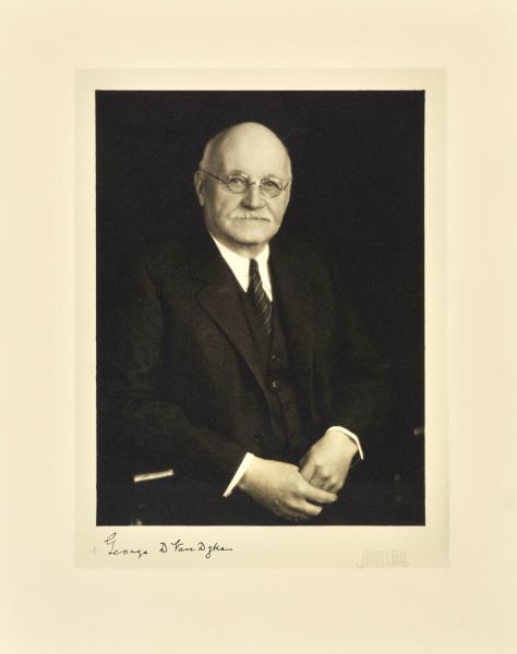 Waist-up portrait of George D. Van Dyke, Milwaukee attorney.