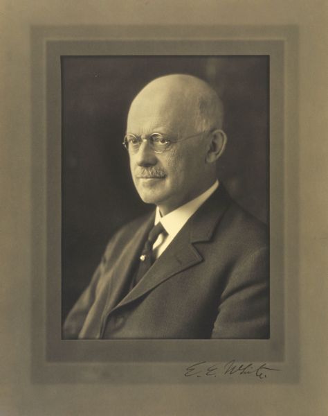Quarter-length studio portrait of Edwin E. White.
