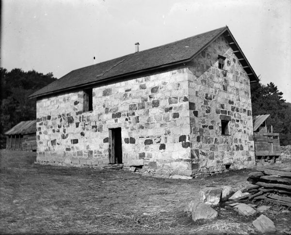 Stone Hop House, built by Dr. Taylor on section 27, Northeast corner of the Town of Greenfield.