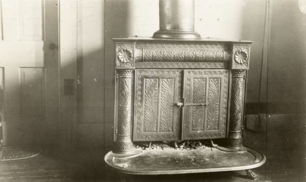 One of two Franklin stoves used in Hawks Tavern, also known as Hawks Inn, built by Nelson P. Hawks in 1840.