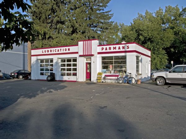 Built by Clayton "Clayt" Parman in 1941, the service station at 3502 Monroe Street looks almost identical to when it opened more than sixty-five years ago.