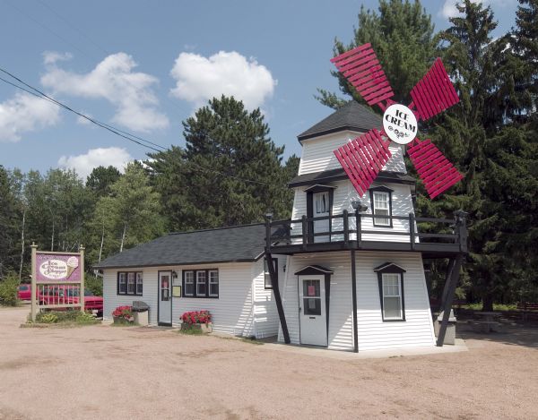 When Phil Kilinski built this unique Dutch Mill gas station six miles north of Tomahawk in the mid 1940s, he created a whimsical attraction that successfully drew speeding post-World War II vacationers off what was the U.S. Highway 51.
