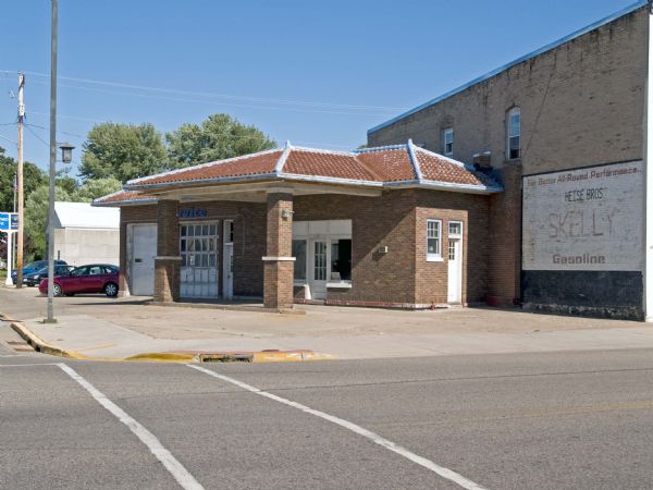 This service station, located at 301 South Bridge Street, was built in Manawa during the late 1930s as new, more efficient station designs were constructed throughout the state.