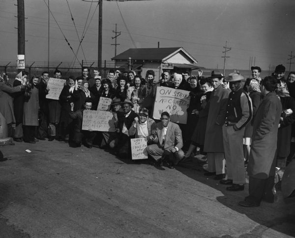 Publicity pictures of striking employees of the Libby company, all members of the United Packinghouse Workers of America.