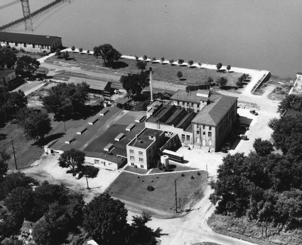 Aerial view of the Prairie du Chien plant of Oscar Mayer & Co.
