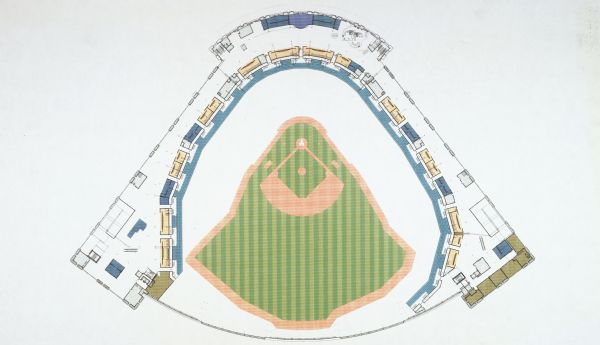 Artists rendering of the terrace concourse plan for Miller Park Stadium.