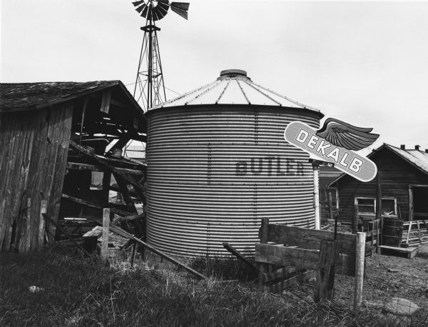 Farm buildings at William Fuerstenau farm, State Highway 73, South of Randolph.