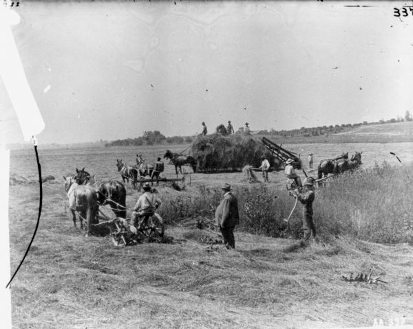 Group of Men with Mowers and Rakes | Photograph | Wisconsin Historical ...