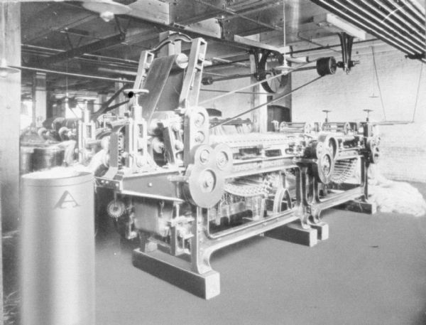 Spinning machine in factory.