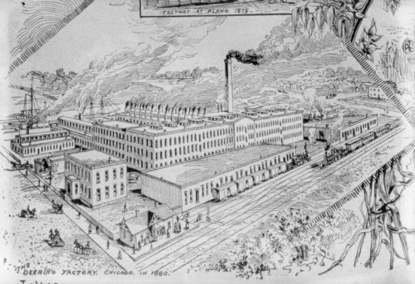 Elevated view of Deering factory.