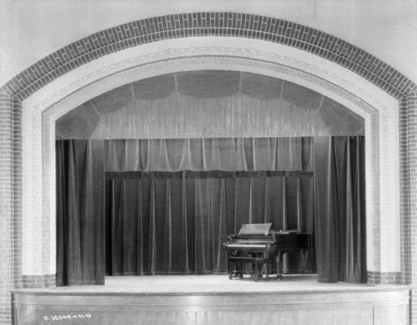 View towards stage with arched proscenium.