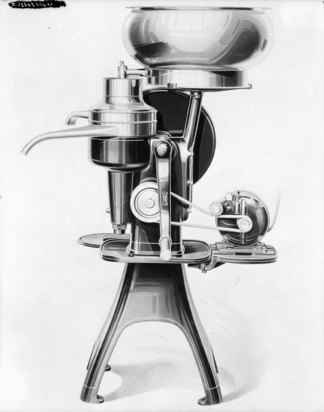 Illustration of a cream separator.