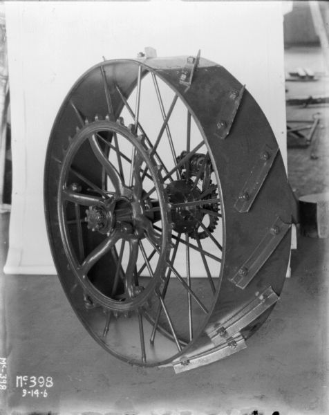 Close-up of a wheel.