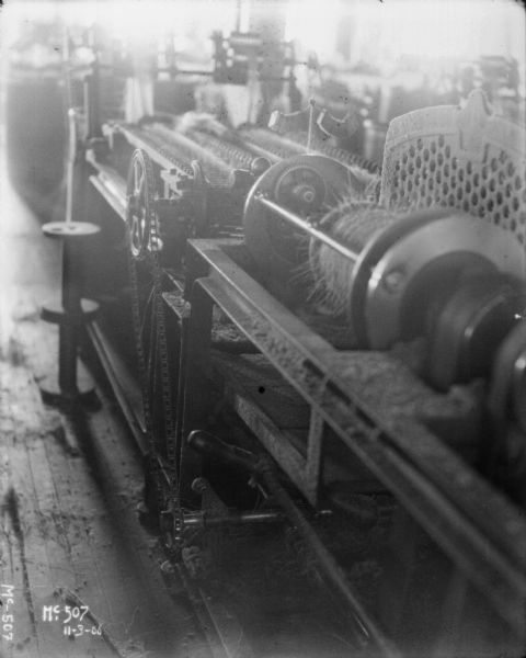 Twine manufacturing machine at McCormick Works.