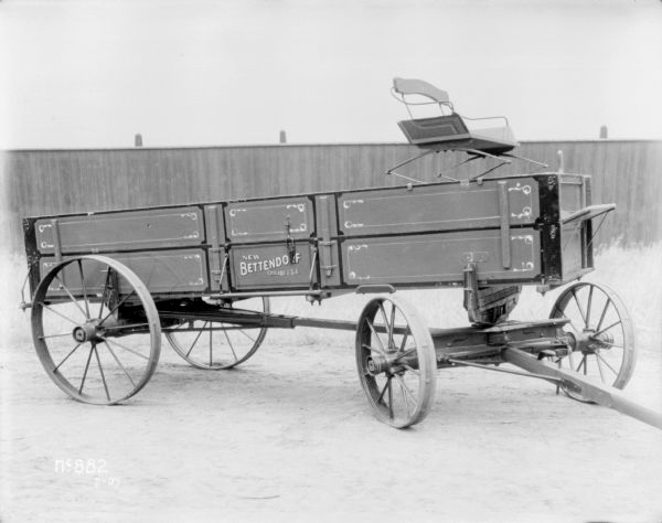 Right side view of a Bettendorf Wagon outdoors at McCormick Works.