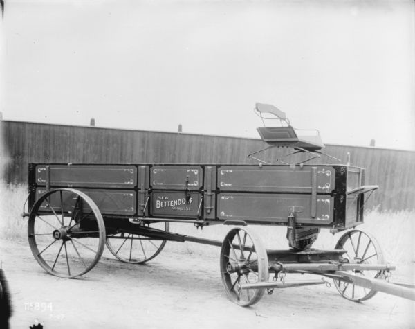 Right side view of a Bettendorf Wagon outdoors at McCormick Works.