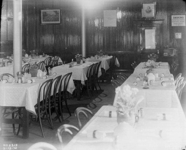 Interior view of the employee dining room.