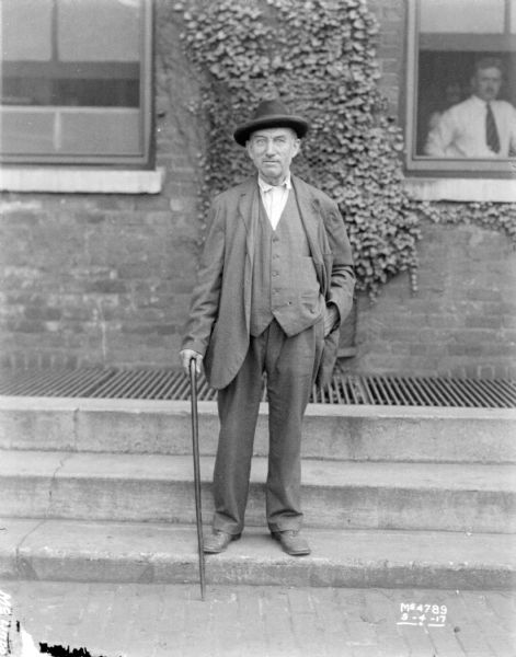 Portrait of Man Standing Outdoors | Photograph | Wisconsin Historical ...