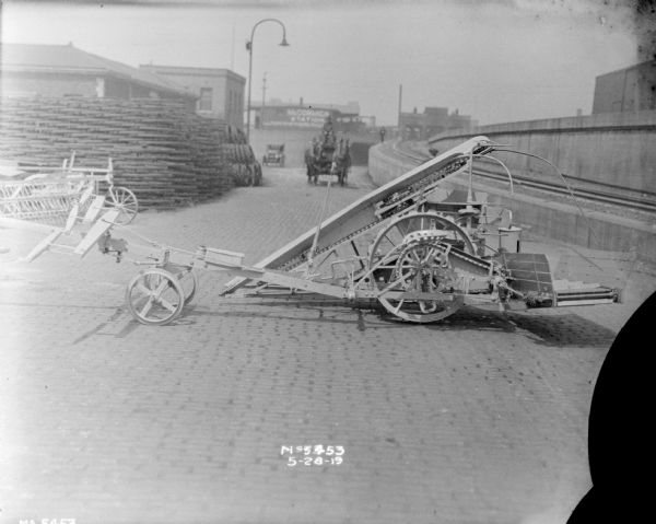Tractor-Drawn Corn Binder at McCormick Works | Photograph | Wisconsin ...