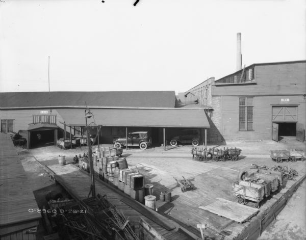 Overhead view of yard at Auburn Works(?). 