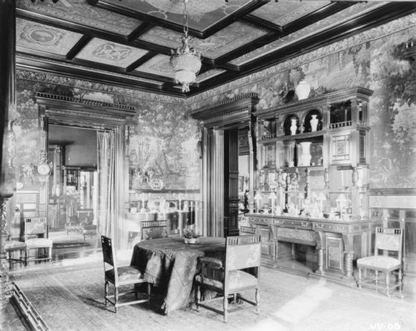 Interior view of dining room.