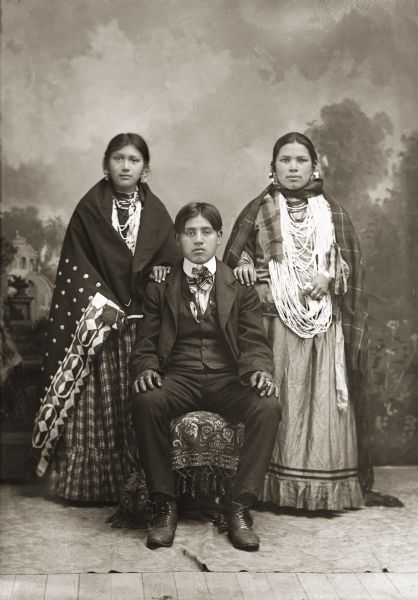 Studio Portrait of Young Ho-Chunk Man and Women | Photograph ...