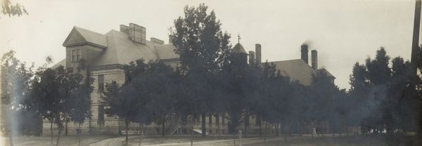 Exterior view of the Winnebago County Asylum building.