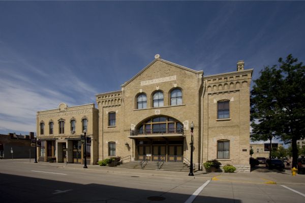 Restored exterior of Grand Opera House from across street.