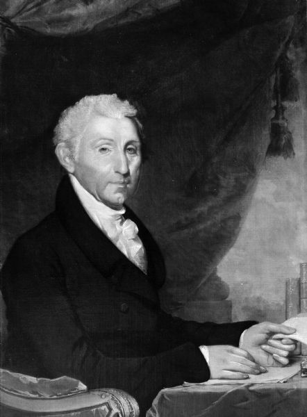 A portrait of James Monroe (4/28/1758 – 7/4/1831), the fifth President of the United States (1817–1825).