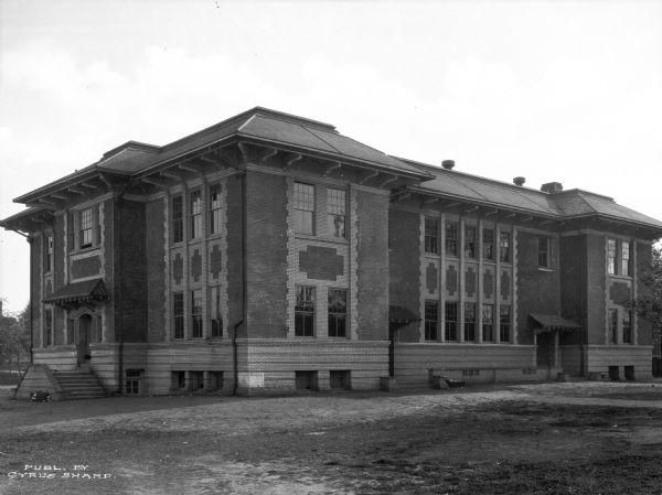 View of an unidentified high school building.