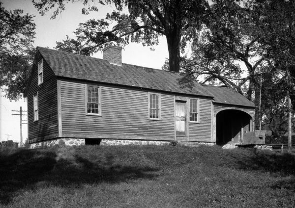 The rear view of the birthplace of Daniel Webster (1782-1852), a leading American statesman during the nation's Antebellum Period, was built in 1780 and restored in 1913. Webster was one of the most famous orators and influential Whig leaders of the Second Party System.