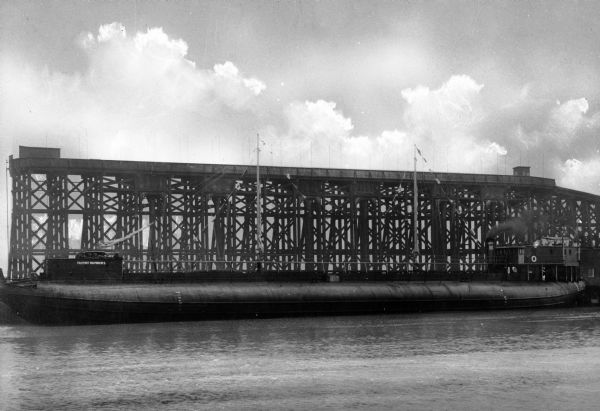 The loading dock of Freeport Sulphur Company, founded in 1912 in Freeport, Texas.
