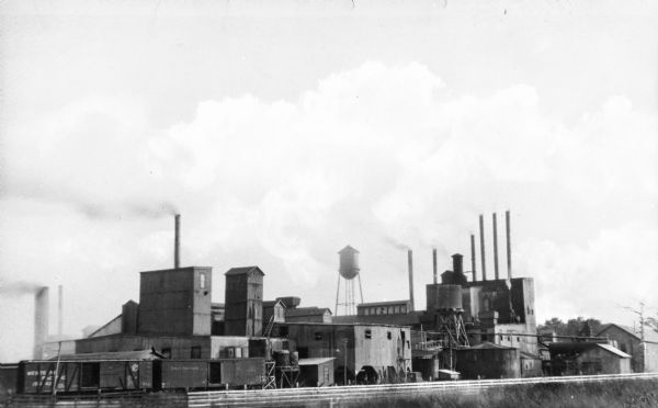 Exterior of the Yellow Pine Paper Mill, known for its experimentation with the caustic soda process. The mill eventually switched to the sulphate method.
