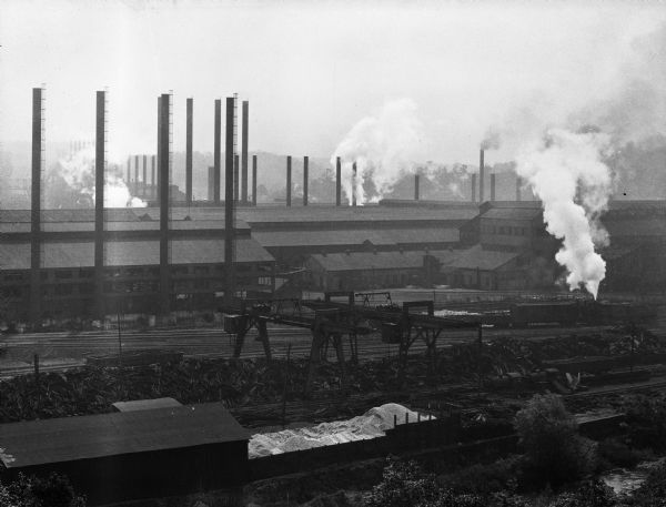 The first rails of puddled iron were rolled on Bethlehem Steel Company's rolling mill September 26th, 1863.