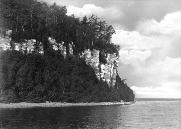 View of Eagle Cliff at Peninsula State Park, established in 1910.