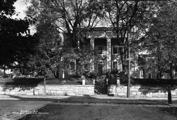 View of Stuart Hall, a residential mansion used as the Virginia Female Institute. Chartered on January 13, 1744, the school is the state's oldest college preparatory school for girls.  Published by the McClure Co., Inc.