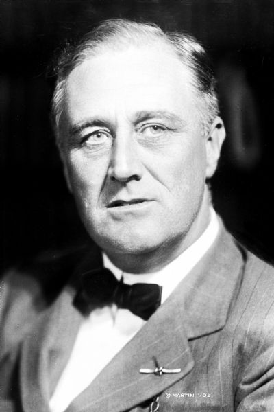 Photographic portrait of Franklin D. Roosevelt (1882-1945), thirty-second president of the United States.