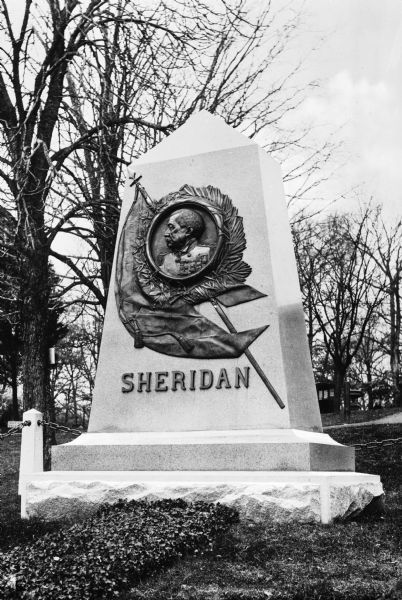 Monument tomb of General Sheridan (1831-1888), Union general in the  Civil War.
