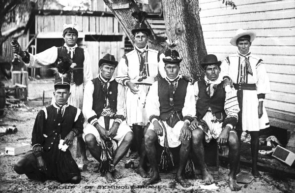Group portrait of Seminole Indians.