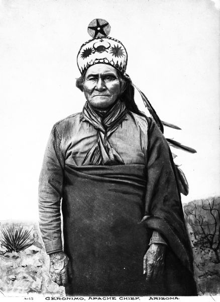 Portrait of Geronimo (1829-1909), Apache Chief.