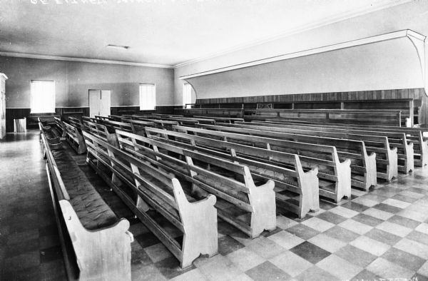 Interior of the chapel at Westtown School, which opened its doors to students in 1799.