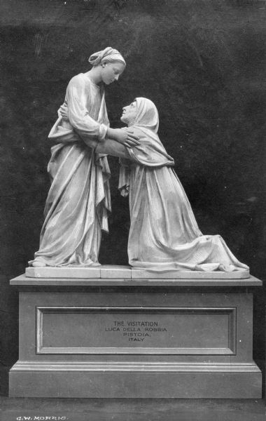 The sculpture, The Visitation, by Luca della Robbia (1400-1482) an Italian sculptor from Florence.