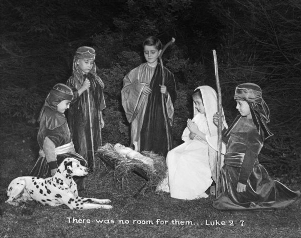 Children's Nativity Scene | Photograph | Wisconsin Historical Society