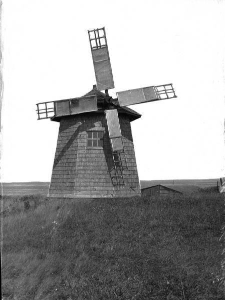 A view of the Eastbourne House Windmill in Chatham on Cape Cod.