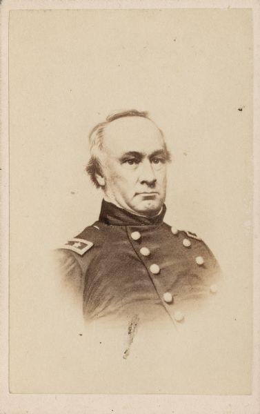 Engraved vignetted carte-de-visite portrait Major General Henry Wager Halleck. In November 1861, President Lincoln appointed Halleck as a Major General and transferred him to St. Louis, Missouri as head of the Department of Missouri in order to reorganize and strengthen Union efforts there. Following the Union victory at the Battle of Pea Ridge, which effectively removed Confederate forces from the area, Halleck's command was enlarged and reconstructed as the Department of the Mississippi. His ability to organize military efforts allowed General Grant to penetrate further into Confederate held territory and to conduct the large campaign at Vicksburg. As the war progressed, Lincoln decided to relieve Halleck from active field command and called him back to Washington to be appointed General-in-Chief of all Union forces.