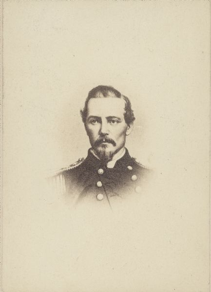 Engraved carte-de-visite portrait of Confederate General Pierre Gustave Toutant Beauregrad.