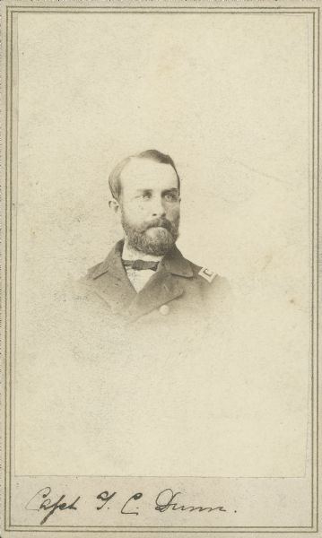 Vignetted carte-de-visite portrait of Captain Thomas L. Dunn.