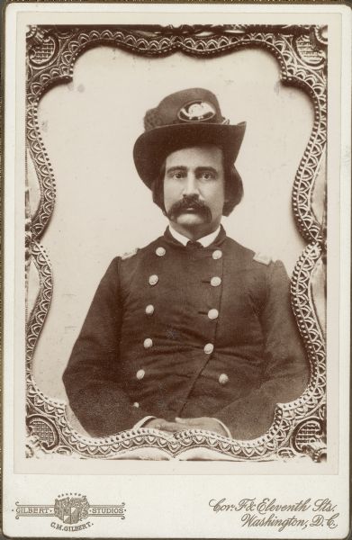 Waist-up portrait of Major General John Alexander Logan, serving under General Grant during the Vicksburg Campaign. He also commanded the Army of the Tennessee at the Battle of Atlanta.