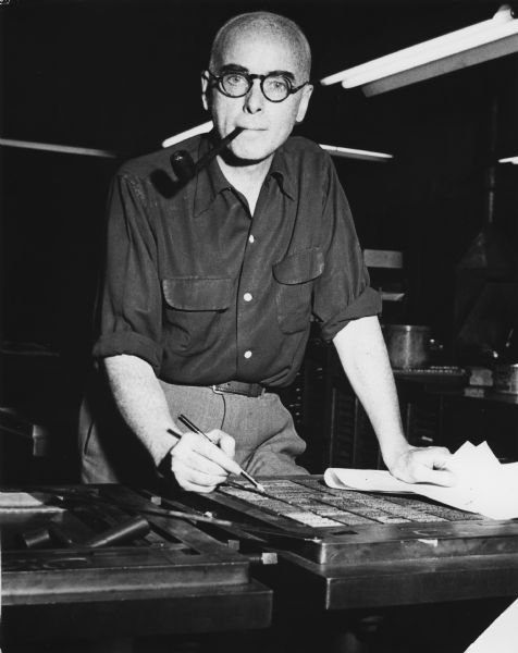 Journalist Cedric Belfrage, a co-founder of the "National Guardian," a weekly progressive newspaper. Belfrage, a British national, was later deported for his failure to testify about alleged Communist associations to the McCarthy committee.