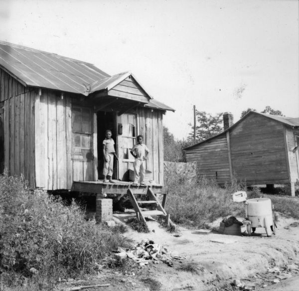 Marjory Collins, a writer and photographer for the "National Guardian," took this picture of the housing of poor blacks.